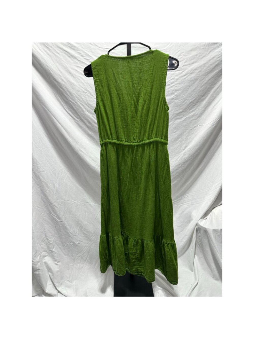 Time & Tru Womens Size S Green Sleeveless Boho Dress Gauze Tiered Pockets - Picture 5 of 6